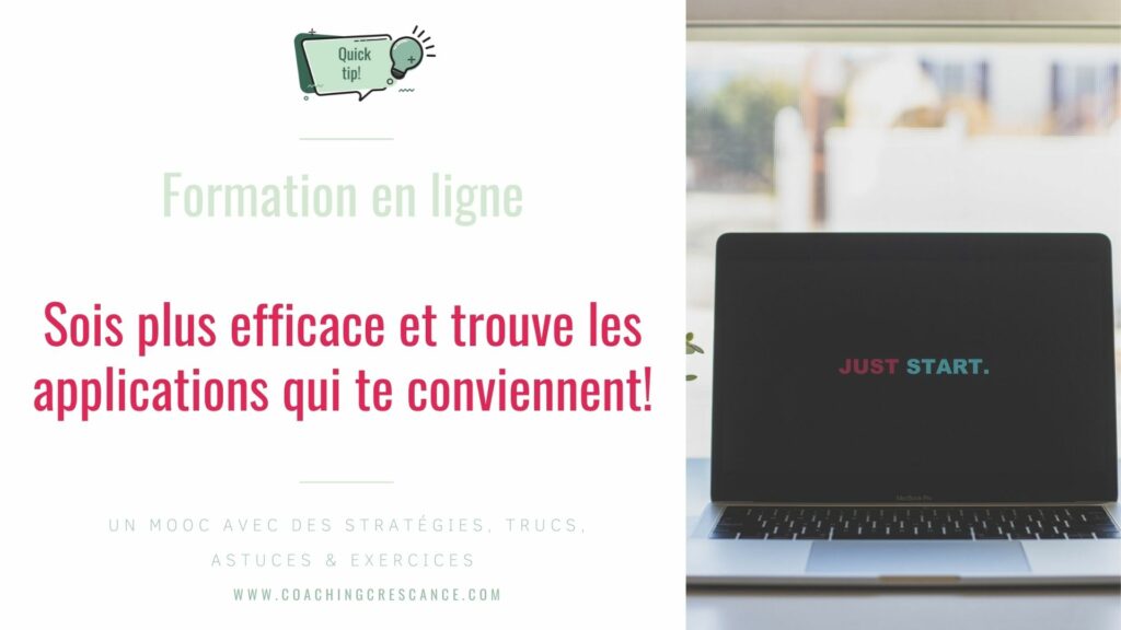 Formation en ligne sur l'efficacité professionnelle